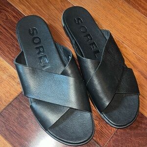 NEW NO BOX SOREL LEATHER SANDALS